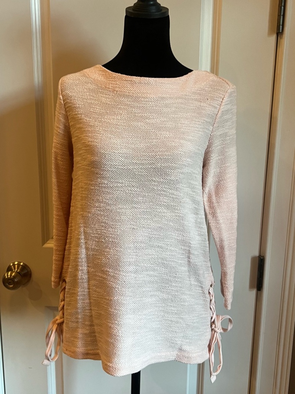 Pre-owned Jones New York Light Blush Knit Sweater Top
